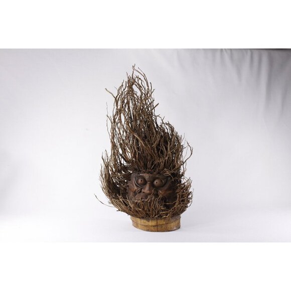 Vintage Chinese Bamboo root carving of the Bodhidharma, Zen Buddhism portrait - Picture 5 of 10